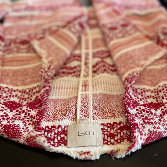 LOFT burgundy and white blazer - Picture 6 of 14